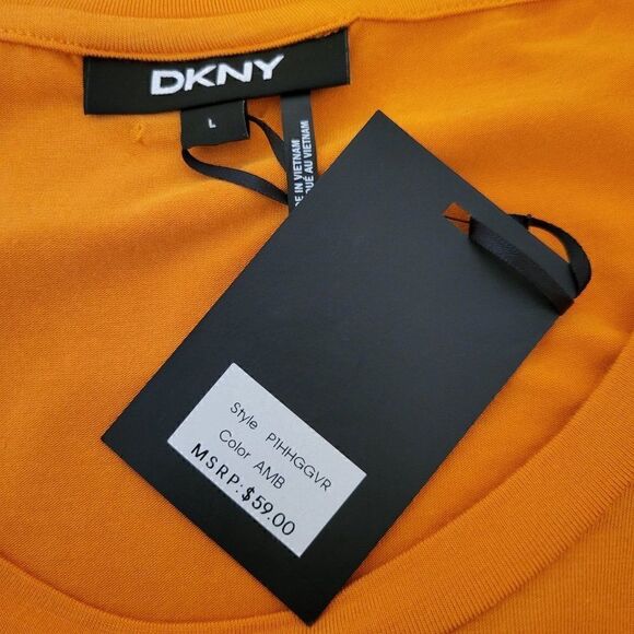 DKNY Sheer Short Sleeves T-Shirt (size L) - Picture 6 of 7